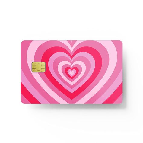 Credit Card Design Ideas Creative, Pink Debit Card, Credit Card Cover Sticker, Debit Card Cover, Credit Card Aesthetic, Credit Card Stickers, Cute Credit Card, Debit Card Skin, Cash App Card Ideas