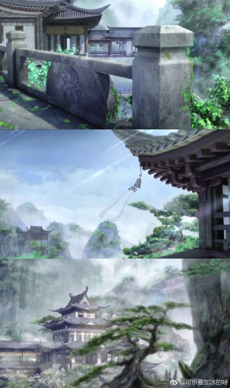 The Cloud Recesses as depicted in the "Mo Dao Zu Shi" donghua The Untamed Cloud Recesses, Gusu Cloud Recesses, The Cloud Recesses, Mdzs Donghua, Cloud Recesses The Untamed, Cloud Recesses Mdzs, Cloud Recesses, Cloud Recesses Aesthetic, Chinese Background