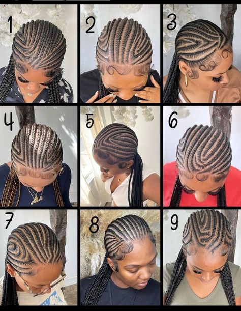 Cornrows With Patterns, Freestyle Cornrows For Black Women, Cornrows Patterns, Cornrows For Black Women, Freestyle Cornrows, Hair Inspo, Cute Hairstyles, Black Women, Braids