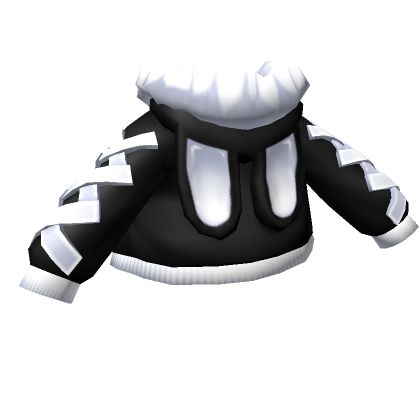 Bunny Jacket Black White [3.0] - Roblox Bunny Jacket, Create An Avatar, Roblox Codes, The Bunny, White Jacket, The Endless, Black Jacket, Mix Match, Avatar