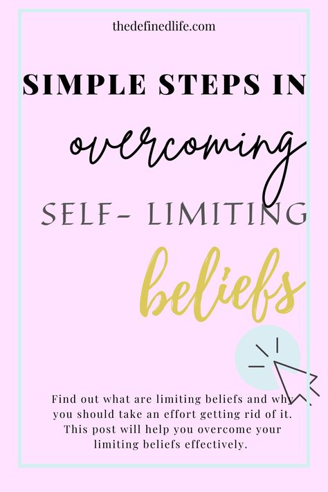 Do you know that your beliefs can stop you from achieving your greatest potential? Find out what are limiting beliefs and why you should take an effort getting rid of it. This post will help you overcome your limiting beliefs effectively. Self Limiting Beliefs, Achieving Goals, Amazing Ideas, Limiting Beliefs, Meaning Of Life, Blogging For Beginners, Life Purpose, Make Money Blogging, Money Blogging