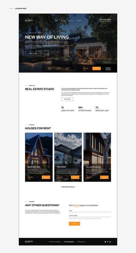 REAL ESTATE AGENCY | Website Concept on Behance