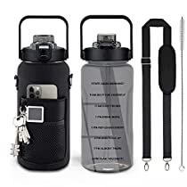 Check this out! 2l Water Bottle, Half Gallon Water Bottle, Gallon Water Jug, Gym Water Bottle, Gallon Water Bottle, Motivational Water Bottle, Amazon Decor, Unique Storage, Bottle Sleeves