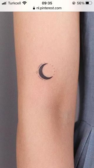 Micro Moon Tattoo, Crescent Moon Tattoo With Stars, Small Moon Tattoos For Women, Ruth Tattoo, Unique Tattoos With Meaning, Astronomy Tattoo, Small Star Tattoos, Small Moon Tattoos, Tattoo Moon