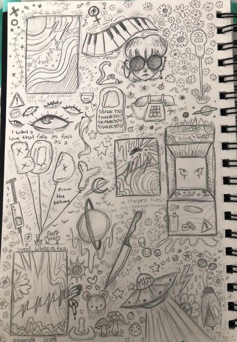 What To Draw In A Sketchbook Art Journals, Nature Drawing Aesthetic, Doodle Pages Sketchbooks, Book Art Drawing Sketchbook Pages, Demon Doodle, Sketch Book Pages, Demon Sketch, Doodle Page, Lemon Demon