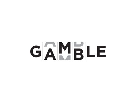 Gamble Logo by Aditya Chhatrala #Design Popular #Dribbble #shots Poker Logo, Clever Logo Design, Gfx Design, Logo Word, Typographic Logo Design, Clever Logo, Text Logo Design, Graphic Design Blog, Typo Logo