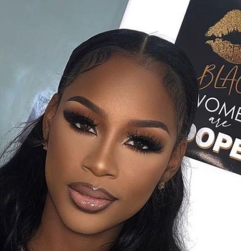 Classy Makeup Black Women, Makeup For Red Dress Formal, Maroon Makeup Looks, Soft Glam Dark Skin, Natural Soft Glam Makeup Black Women, Prom 2k24, Red Makeup Looks, 20th Bday, Classy Makeup