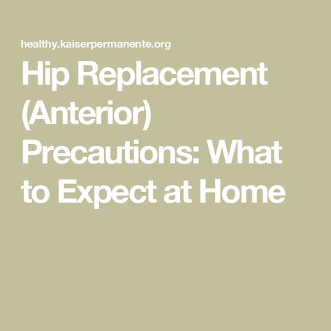 Hip Replacement (Anterior) Precautions: What to Expect at Home Hip Exercises After Replacement, Hip Labrum Surgery Recovery, Therapy Exercises, Hip Surgery, Physical Therapy Exercises, Emergency Care, Surgery Recovery, Hip Pain, Shortness Of Breath