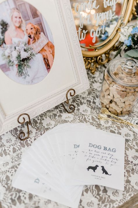 Dog Treat Station, Dog Treat Wedding, Dog Bag, Nc Wedding, Dog Treat, Rose Photography, Dog Pin, House Wedding, Take Back