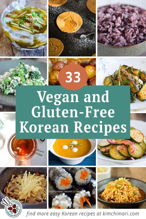 33 Vegan and Gluten-Free Korean Recipes from main, sides, salads, soups, desserts and drinks! #koreanfood #veganrecipes #glutenfreerecipes #asianfood #kimchimari Gluten Free Korean Food, Korean Potato Side Dish, Korean Vegetarian, Side Dishes Rice, Gluten Free Asian, Korean Meals, Korean Vegan, Zucchini Side Dishes, Rice And Noodles