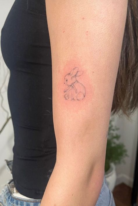 Child Tattoo, Om Tattoo Design, Bunny Tattoo, A Tattoo Design, Cute Tats, Om Tattoo, Bunny Tattoos, More Tattoo, Rabbit Tattoos