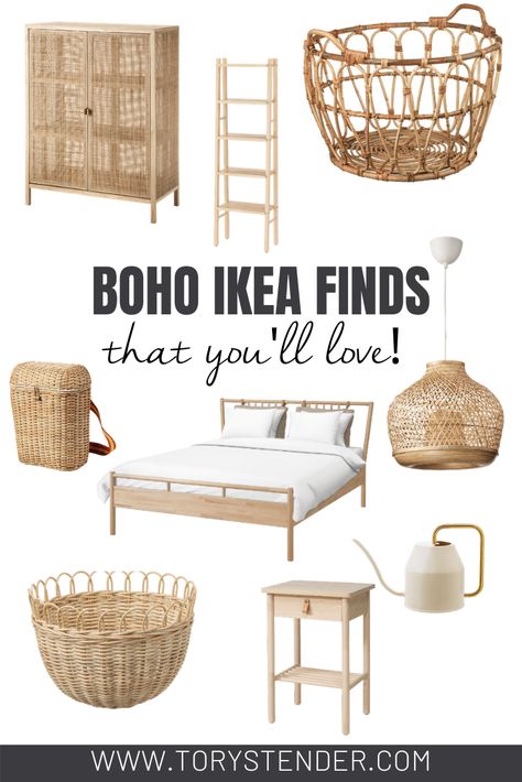 BOHO IKEA FINDS YOU'LL LOVE / Tory Stender - Tory Stender Boho Ikea, وابي سابي, Interior Boho, Ikea Finds, Neutral Furniture, Ikea Bedroom, Bohemian Bedroom Decor, Hus Inspiration, Boho Bedroom Decor