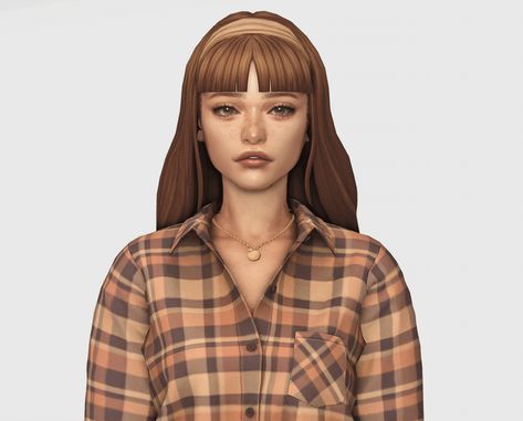 French Braid Pigtails, Fake Bangs, Double Buns, Braided Bangs, Sims 4 Dresses, Dress Night, Pigtail Braids, Pigtail Hairstyles, Sims Hair