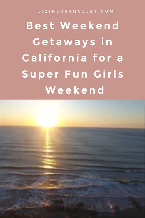 Start planning your girls' weekend. California is dotted with gorgeous places for a weekend getaway with the girls. Click here for Best Weekend Getaways in California for a Super Fun Girls Weekend. #california #GirlsTrip #USA #WeekendGetaway #Summer #californiatravel #GirlsTrip #FriendsTrip #Springbreak #Travel #WeekendGetaway #AmericasBestCities | Travel + Leisure | California Weekend Getaways | California Road Trips | California Travel Inspiration | California Adventure Travel | California Roa California Weekend Getaways, Vacation In California, California Road Trips, Glamping California, Weekend Getaway California, Girls Trip Destinations, Los Angeles Girl, Los Angeles Travel Guide, Cambria California