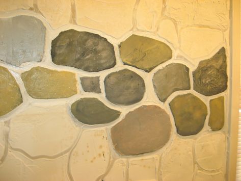 Rock Wall Diy, Diy Stone Wall Interior, Faux Stone Wall Interior, Make Fake Rocks, Fake Rock Wall, Diy Faux Rocks, Faux Rock Walls, Fake Stone Wall, Diy Stone Wall