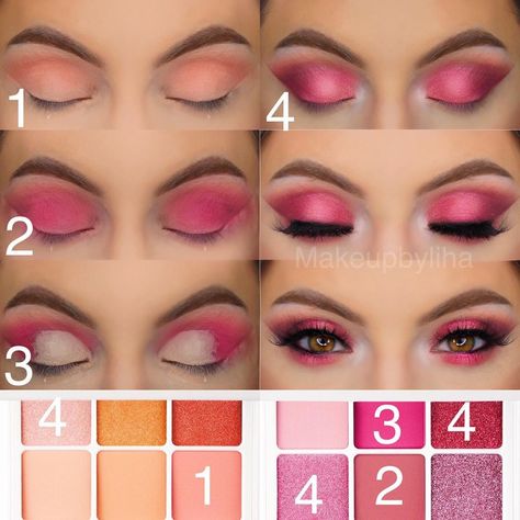 Makeup Pictorial, Pink Eyeshadow Look, Hand Makeup, Pink Eye Makeup, Eyeshadow For Brown Eyes, Simple Eyeshadow, Eye Makeup Techniques, Barbie Makeup, Makeup Artist Tips