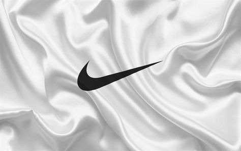 Descargar fondos de pantalla Nike, logo, de seda blanca, emblema de Nike Aesthetic White, Nike Wallpaper, White Nike, Black Nike, Nike Logo, Wallpapers, Nike, White, Black