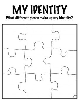 These printable resources are to be used as handouts, exercises, and worksheet for facilitating discussions on identity, privilege, and intersectionality. These materials were used by grades 5 - 8 in a social justice education class. Identities and privilege are excellent starting blocks for discussing social justice topics.   Included:  - 4 definitions of what makes up identity - 7 puzzle pieces of identity (Age, Gender, Ethnicity, Nationality, Religion, Language, Ability) - Scenarios highlight Gender Identity Worksheets, Intersectionality Activity, Gender Identity Therapy Activities, What Makes Me Special Activities, Social Work Activities For Kids, Identity Projects For Kids, Identity Activities For Kids, Self Identity Activities, Identity Therapy