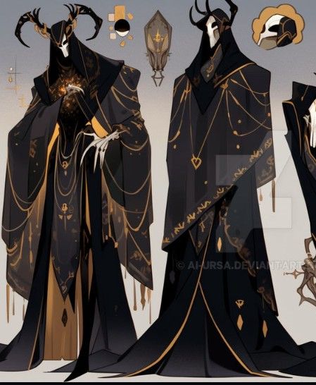 Chaos God Character Design, Goddess Design Character, Moon God Outfit, Eldritch Fashion, Mage Outfit Design, Dark God Art, Put Ur Oc In This Outfit, Demon Outfit Ideas, God Oc Art