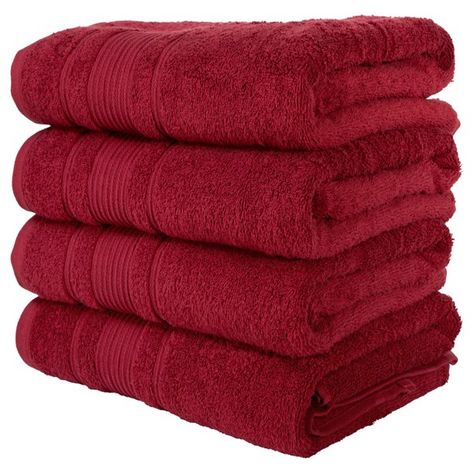 Red Shower Curtains, Best Bath Towels, Red Towels, Bathroom Red, Bathroom Decor Sets, Cotton Beach Towel, Fingertip Towels, Turkish Cotton Towels, Cotton Hand Towels