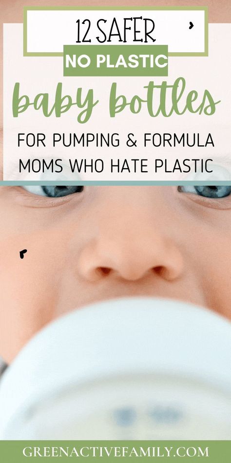 Bottle feeding baby but want to avoid plastic? If you're using pumped breast milk or formula in a bottle, but don't love letting baby suck on plastic, try these 12 glass, silicone and stainless steel bottles. Baby Bottles I Organic I Non Toxic I Natural I Glass Baby Bottle I Stainless Steel Baby Bottle I Silicone Baby Bottle I Safest Baby Bottles Baby Bottles Nuk, Pumping And Breastfeeding Schedule, Pumping Schedule, Best Baby Bottles, Colicky Baby, Silicone Baby Bottles, Glass Baby Bottles, Feeding Baby, Baby Drinks