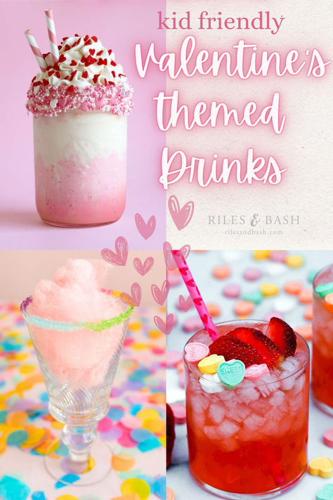 Kid Friendly Valentine's Day Drinks for the Whole Family Kids Drinks, Kid Drinks, Themed Drinks, Celebrate Love, Fun For Kids, Kid Friendly, Cool Kids, The Whole, Valentine's Day