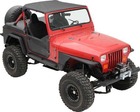 Smittybilt Standard Top for 87-91 Jeep® Wrangler YJ | Quadratec Jeep Yj Ideas, Yj Wrangler, Jeep Yj, Black Jeep, Jeep Cj5, Rock Sliders, Jeep Wrangler Yj, Jeep Cj, Jeep Accessories