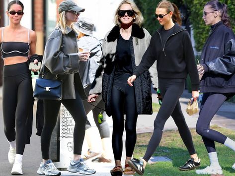 Celebs Can’t Stop Wearing Alo Leggings—And Neither Can We Alo Outfit, Alo Leggings, Alo Yoga Leggings, Boot Cut Leggings, High Intensity Workout, Street Outfit, Leggings Fashion, Crop Jacket, Outfits With Leggings