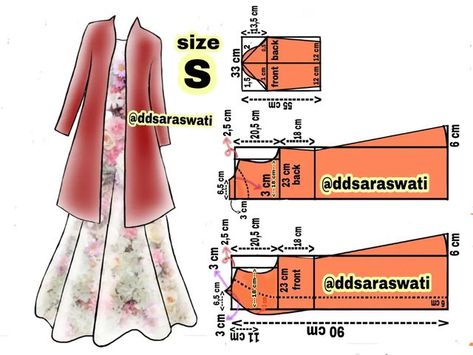 🌾🌸💗 designing & sewing🌸🌾 on Instagram: "❤❤❤ . . . . . . . . . . . . . #outer #blazer #blazerwanita #polablazer #kerahtegak #polabaju lyn" Pola Outer Panjang, Pola Abaya, Outer Blazer, Pattern Drafting Bodice, Outer Pattern, Sewing Measurements, Stylish Outfits For Women Over 50, Fashion Drawing Tutorial, Designer Kurti Patterns