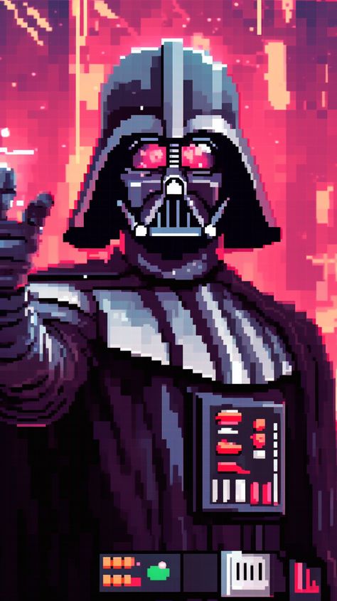 Star Wars Pixel Art Wallpaper, 8 Bit Star Wars, Star Wars Pixel Art, Superflat, Star Wars Sith, Star Wars Wallpaper, Pixel Art Design, Star Wars Pictures, Star Wars Memes