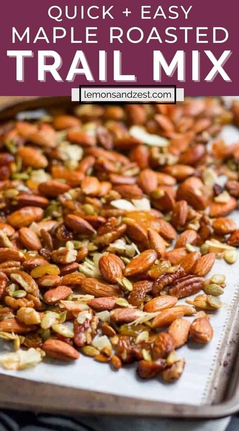 Easy Trail Mix Recipes, Healthy Trail Mix Recipes, Seeds Recipes, Trail Mix Recipe, Healthy Trail Mix, Fair Foods, Maple Recipes, Camping Menu, Trail Mix Recipes