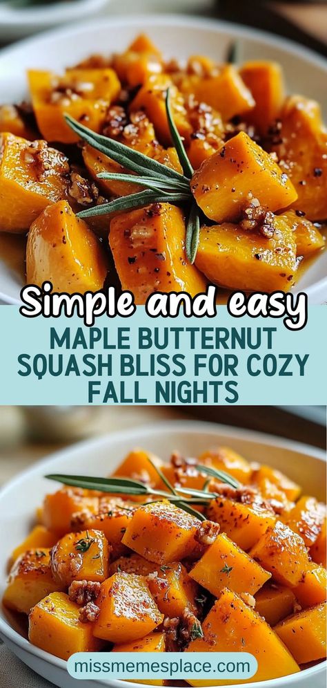 Autumn Squash Recipes, Maple Butternut Squash, Butternut Squash Side Dish, Butternut Squash Recipes Easy, Savory Butternut Squash, Butternut Squash Recipes Roasted, Butternut Recipes, Vegetarian Main Course, Fall Nights