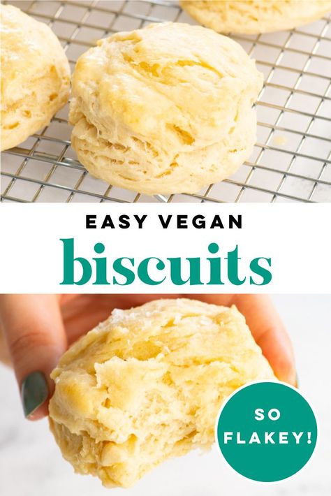 Easy Homemade Biscuits, Vegan Brunch Recipes, Vegan Bread Recipe, Vegan Biscuits, Vegan Gravy, Fluffy Light, Avocado Vegan, Vegan Brunch, Vegan Side Dishes