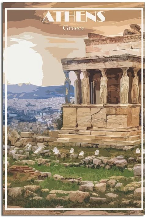 Athens Travel, Travel Vintage, Retro Travel Poster, Poster Pictures, Artwork Pictures, Travel Wall, Vintage Poster Art, Art Travel, Greece Travel