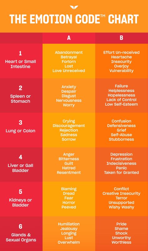 Emotion Code® Chart: A Guide to Healing Your Emotional Baggage Emotional Spiral Chart, Emotions And Body Parts, Emotional Body Chart, Emotion Code Questions, Emotions Stored In Body Chart, Emotion Code Healing, Emotions In The Body Chart, Emotional Code, Emotion Code Chart