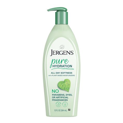 For all day softness, the new Jergens Pure Hydration Lotion with good-hearted plant-based hydration. It’s everything you want in a moisturizer and nothing you don’t. Skin stays soft and happily hydrated. This lotion provides beautifully soft skin with plant-based moisturizers and carefully selected ingredients. Trusted Jergens moisture, and peace of mind. Our Story: Since 1901, Jergens skin care has been the trusted brand for comforting moisture. That’s because everything we do is designed to he Natural Body Lotion, Extra Dry Skin, Fragrance Lotion, Pump Bottle, Moisturizer For Dry Skin, Dye Free, Soft Skin, Skin Care Moisturizer, Our Story