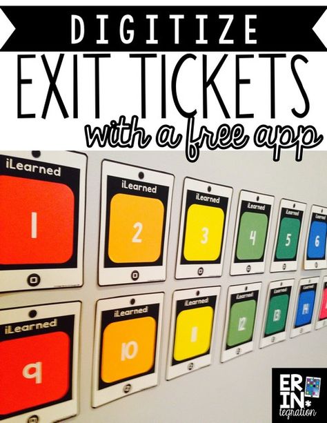 Make your own digital exit tickets! Use a printable poster, sticky notes, and a free app to save exit tickets for reference! You do not need to be 1:1. Students simply write what they learned on a sticky, paste it onto the poster, then the teacher scans the completed poster with a free app. Very cool! Exit Slips, Writing Rubric, Teacher Tech, Teaching Technology, Exit Tickets, Paragraph Writing, School Technology, Middle School Classroom, Persuasive Writing