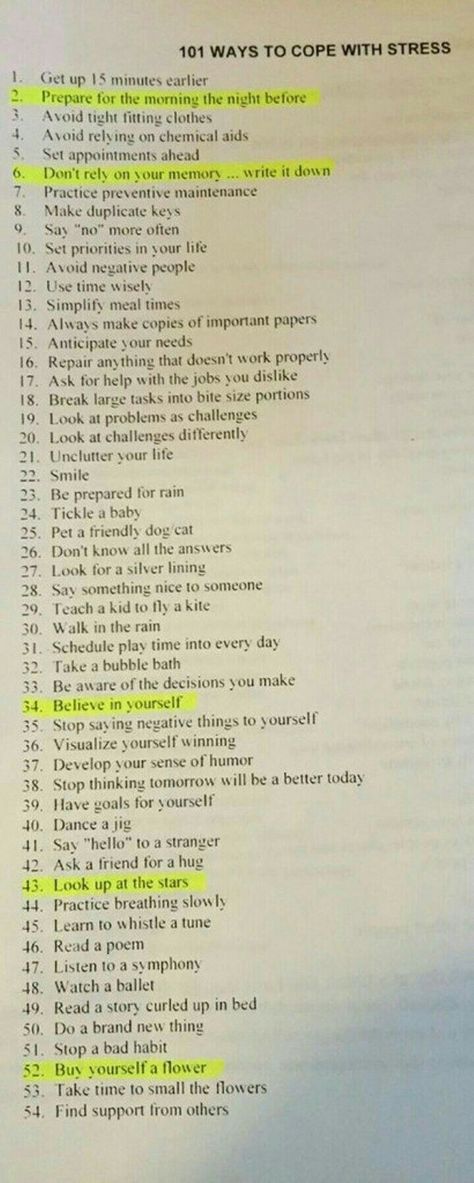 Some of this is weird ..., like tickle a baby which I will not be doing but a few are good Coping Skills, Good Advice, Better Life, Self Help, Self Improvement, Life Lessons, Helpful Hints, Self Care, Words Of Wisdom