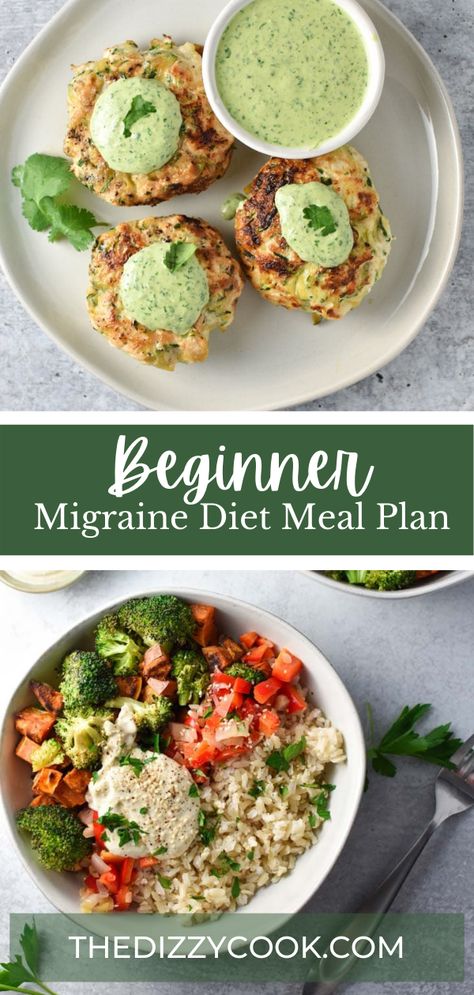 Headache Diet, Foods For Migraines, Dizzy Cook, Migraine Diet, Ibs Recipes, Easy Meal Plans, Healthy Diet Tips, Free Meal Plans, Fodmap Diet