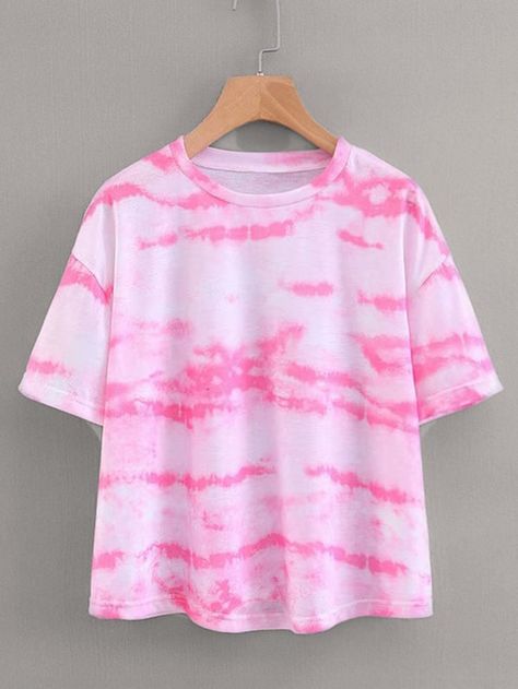 Camisa Tie Dye, Stylish Street Style, Tie Dye Fabric, Casual Tie, Latest T Shirt, Women T Shirts, Girls Fashion Clothes, Chopper, Tie Dye Top