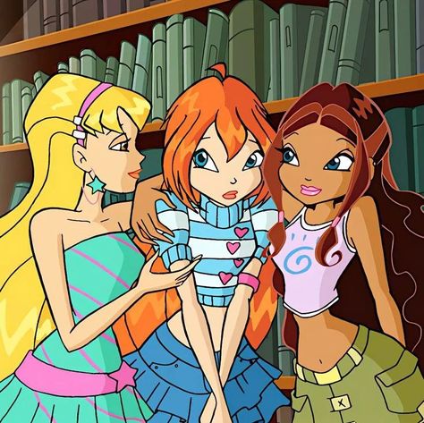 Winx Club Official Fanpage | Who's your favourite Winx trio? Tag your trio in the comments! 🧚‍♀️✨️ | Instagram Trio Pictures Cartoon, Best Trios, Trio Costumes, Old Cartoon Shows, 2000s Cartoons, Les Winx, Girl Cartoon Characters, Easy Pixel Art, Bloom Winx Club