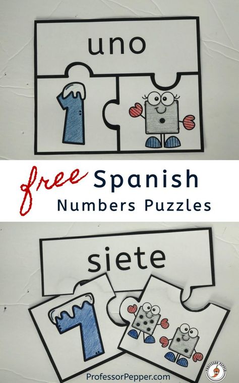 Preschool Spanish Lessons, Free Spanish Lessons, Spanish Learning Activities, Preschool Spanish, Spanish Numbers, Spanish Colors, Spanish Games, Learning Spanish For Kids, Spanish Lessons For Kids