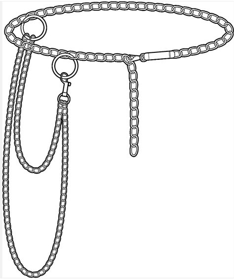 Necklace Technical Drawing, Belt Illustration Fashion Sketches, Belt Technical Drawing, Necklace Drawing Sketch, Belt Sketch, Belt Illustration, Accessories Design Sketch, Cowboy Accessories, Croquis Fashion