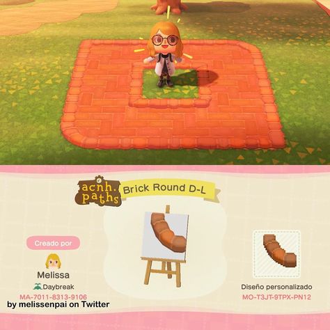 ✨Animal Crossing Patterns ✨ on Instagram: “A matching border for the red brick path! ✨Credit✨ melissenpai on Twitter ✨ Tags ✨ #acnh #animalcrossing #animalcrossingnewhorizons…” Acnh Brick Path, Red Brick Path, Animal Crossing Patterns, Fall Borders, Motif Acnl, Brick Edging, Brick Path, Animal Crossing Memes, Acnh Codes