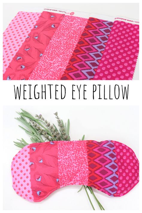 Weighted Eye Pillow - Amy Latta Creations Aromatherapy Eye Pillow Diy, Diy Weighted Eye Pillow, Eye Pillow Diy, Eye Pillow Pattern, Eye Pillow, Eye Pillows, Diy Pillows, Pillow Pattern, Gifts Diy