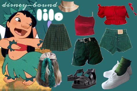 Disney Themed Outfits Summer, Lilo And Stitch Disneybound, Pixar Inspired Outfits, Avatar Disneybound, Modern Disney Characters Outfits, Lilo And Stitch Outfits, Disney Character Outfits Women, Summer Disneybound, Disneybound Outfits Casual