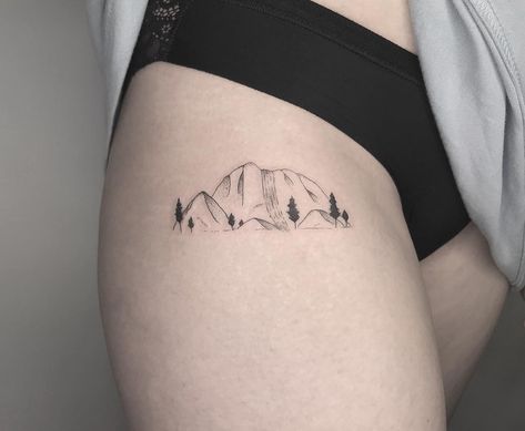 Waterfall Tattoo Ideas, Jt Tattoo, Waterfall Tattoo, Mother Nature Tattoos, Nature Tattoo, Mountain Waterfall, Dogwood Flowers, Mountain Tattoo, Nature Tattoos