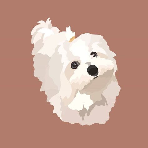 Drawing Commissions, Animal Illustration Art, Engraving Printing, Maltese Dogs, Dog Illustration, Dog Drawing, Custom Pet Portraits, Aesthetic Stickers, Dog Portraits