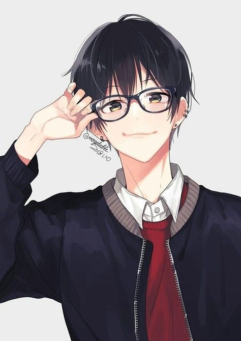 Ever thought what your life would be if you had a Yandere boyfriend? … #random #Random #amreading #books #wattpad Anime Glasses Boy, Mata Manga, Manga Eyes, Anime Guys Shirtless, Anime Nerd, Wearing Glasses, Guy Drawing, Manga Boy