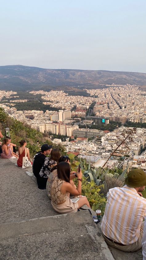 Athens Photo Ideas, Athens Greece Aesthetic, Athens Summer, Athens Aesthetic, Athens Nightlife, Greece City, Greece Girl, Athens City, View Point